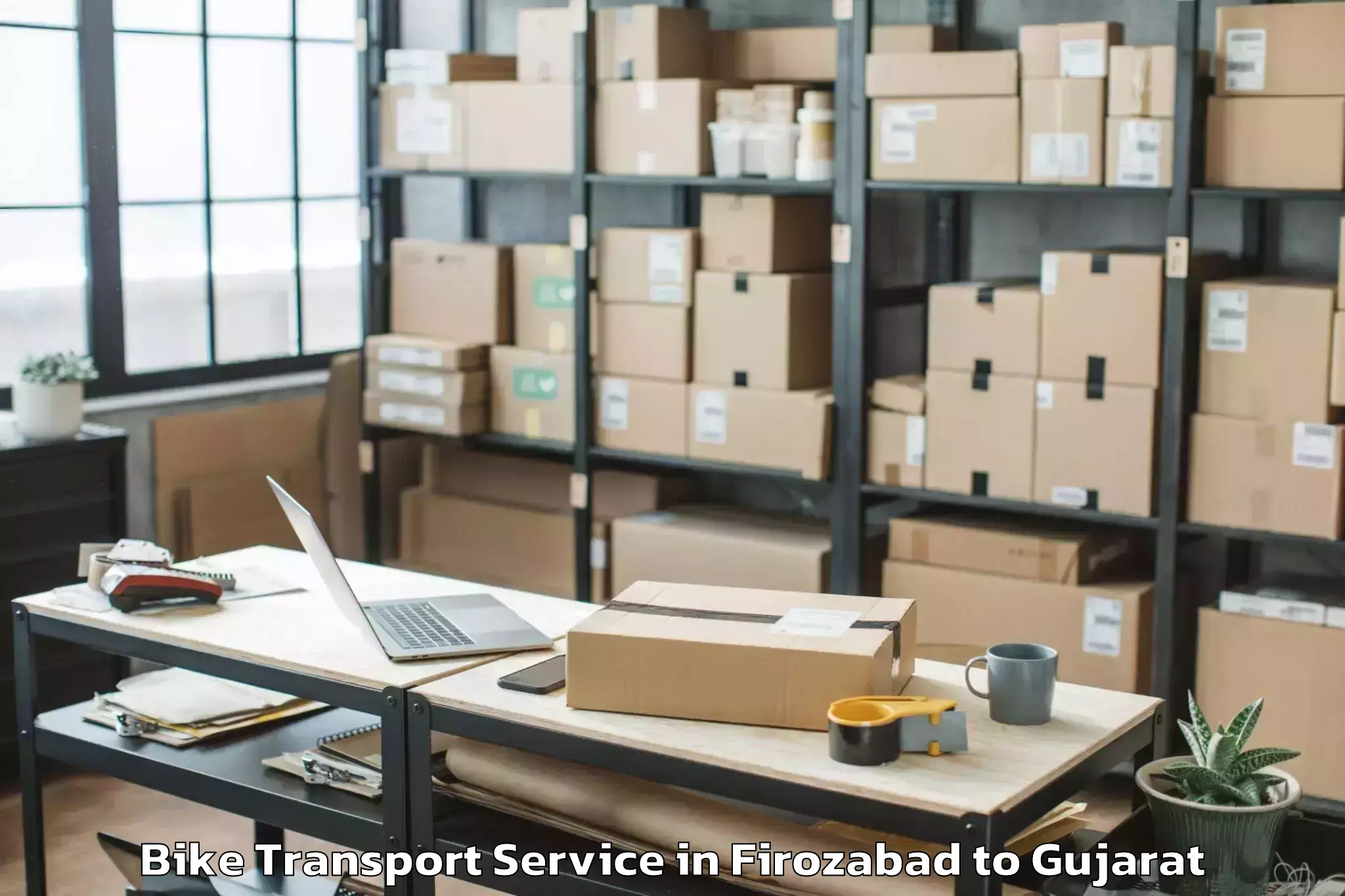 Efficient Firozabad to Ahmedabad Airport Amd Bike Transport